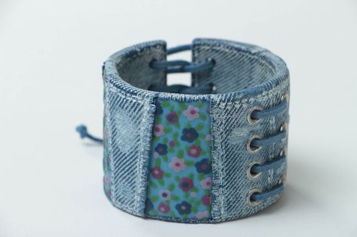 Bracelet large en pâte polymère Bijou fait main original Cadeau pour femme - MADEheart.com