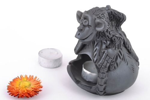 Cendrier en céramique en forme de singe original fait main décoration maison - MADEheart.com