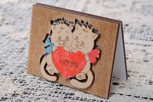 Handmade greeting card for St. Valentines Day - MADEheart.com