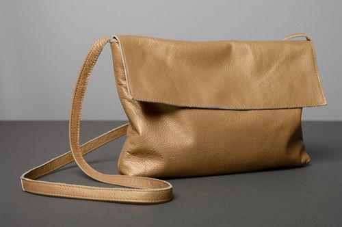 Leather bag Gold Bar - MADEheart.com