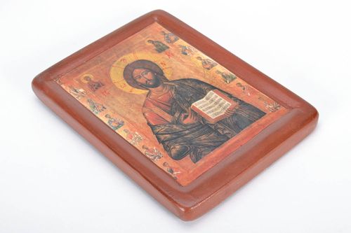 Gedruckte Ikone Reproduktion Christus Pantokrator - MADEheart.com