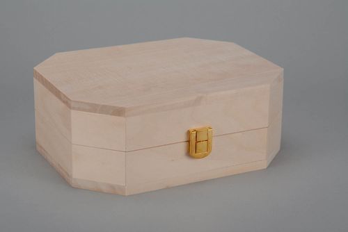 Boîte à bijoux en bois brut à décorer - MADEheart.com