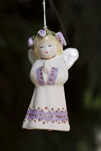 Clochette céramique suspension décorative Ange - MADEheart.com