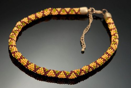 Necklace made of czech beads Snake - MADEheart.com