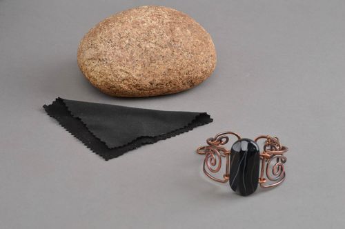 Pulsera de cobre artesanal accesorio para mujer regalo original adorno - MADEheart.com