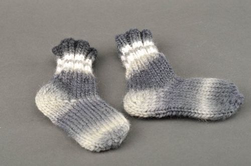 Носки ручной работы шерстяные носки крючком детские носки теплые уютные - MADEheart.com