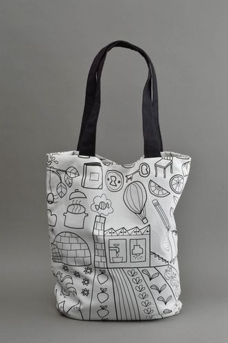Stylish handmade fabric shoulder bag textile bag designs fashion accessories - MADEheart.com