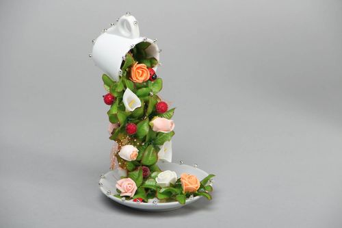 Arbre topiaire fait main en forme de tasse Fleurs - MADEheart.com