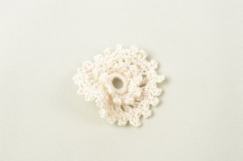 Fleur pour bijoux fait main Fourniture bijoux tricot beige Loisirs créatifs - MADEheart.com
