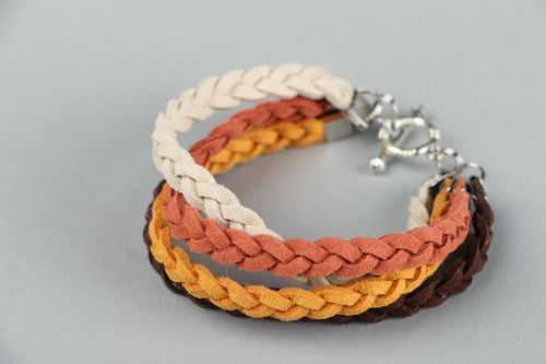Braided suede bracelet - MADEheart.com