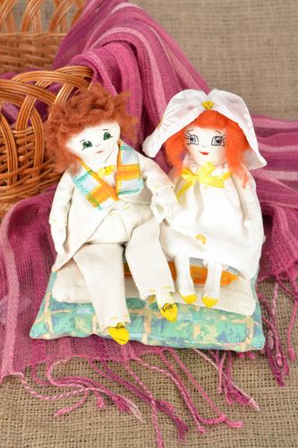 Brinquedos macios feitos de algodão Noivo e noiva - MADEheart.com