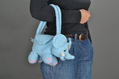 Childrens crocheted purse Elephant - MADEheart.com