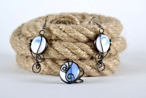 Conjunto de joyas pendientes y anillo ‘Turquesa’ - MADEheart.com