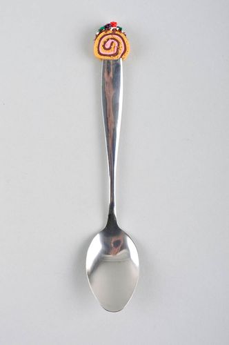 Cuchara de té hecha a mano regalo original utensilio de cocina metálico - MADEheart.com