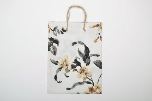 Bolsa de regalo de algodón con dibujo floral - MADEheart.com