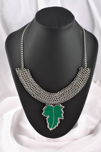 Collar original de cadenas metálicas bisutería artesanal regalo para mujer - MADEheart.com