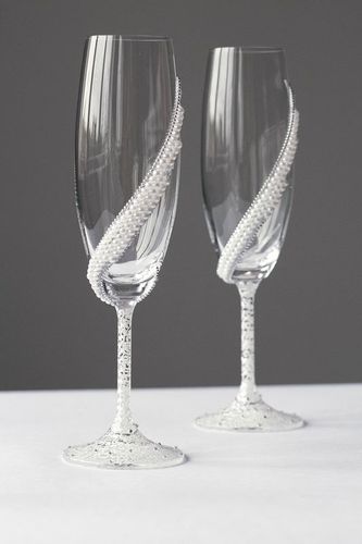 Flûtes à champagne pour mariage faites main - MADEheart.com
