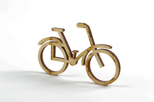 Forme en bois à peindre fait main Bicyclette Loisirs créatifs écologique - MADEheart.com