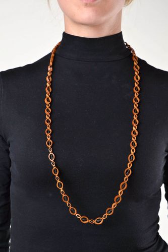 Schmuck handgemacht Halskette für Damen Modeschmuck Halskette aus Fruchtkernen  - MADEheart.com