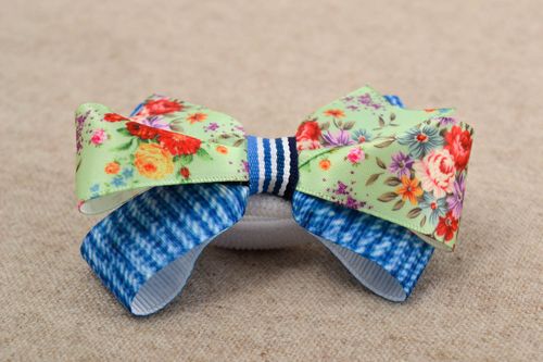 Unusual handmade hair scrunchie bow scrunchie hair style ideas gifts for her - MADEheart.com