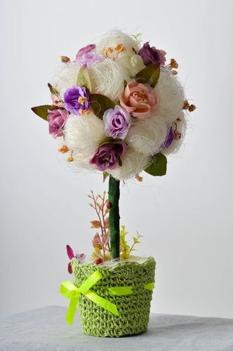 Handmade tree of happiness flower topiary home decor decorative use only - MADEheart.com