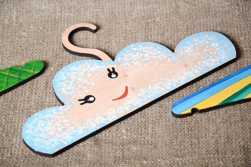 Unusual handmade clothes hanger wood craft best clothes hangers home goods - MADEheart.com