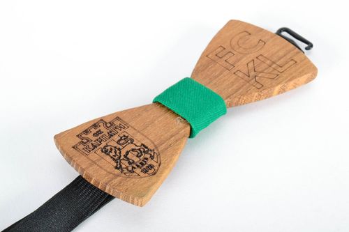 Pajarita de madera y pañuelo para bolsillo Turquesa - MADEheart.com