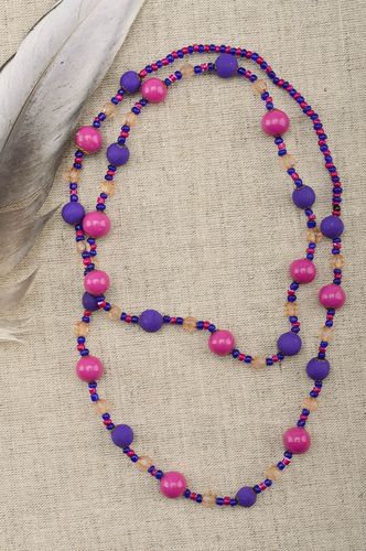Stylish handmade bead necklace plastic necklace beaded necklace for girls - MADEheart.com