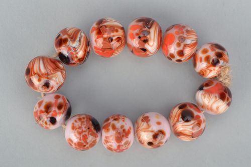 Ensemble de perles de verre au chalumeau faites main - MADEheart.com