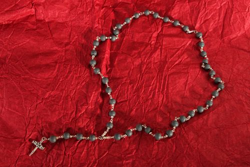 Handmade cute rosary beautiful designer accessory stylish catholic present - MADEheart.com