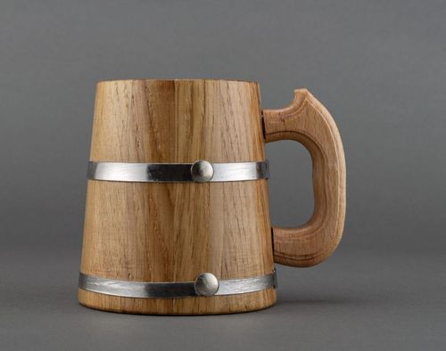 Big wooden mug for decorative use only - MADEheart.com