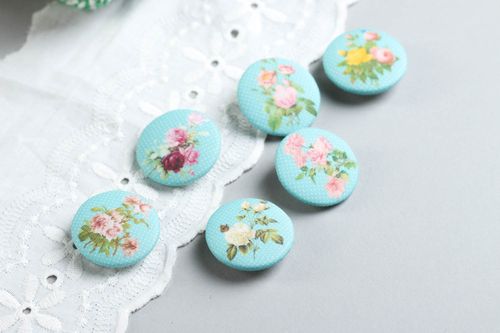 Fittings for clothes 6 handmade buttons needlework supplies sewing accessories - MADEheart.com