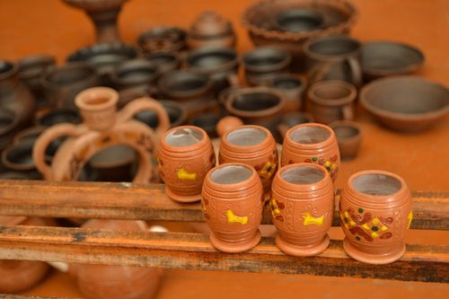Vasos de chupito de cerámica 6 piezas - MADEheart.com
