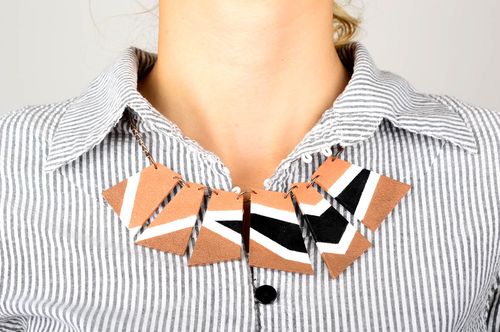 Collar hecho a mano estiloso bisutería de moda original accesorio para mujer - MADEheart.com