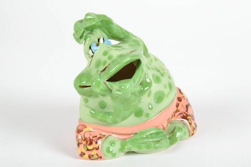 Hucha de cerámica de casa Mister Frog - MADEheart.com