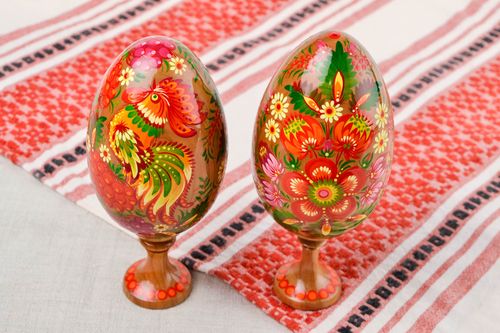 Huevos originales hechos a mano elementos decorativos regalo para Pascua - MADEheart.com