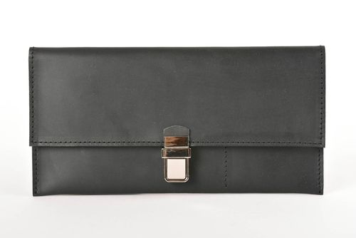 Portefeuille voyage fait main Accessoire en cuir design sobre Cadeau original - MADEheart.com