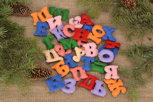 Lettere alfabeto russo fatte a mano di peluche per giocare gioco per bambini - MADEheart.com