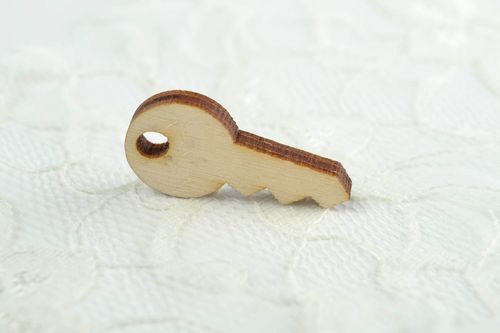 Deko Element handmade Figur zum Bemalen Schlüssel Holz Rohling aus Sperrholz  - MADEheart.com