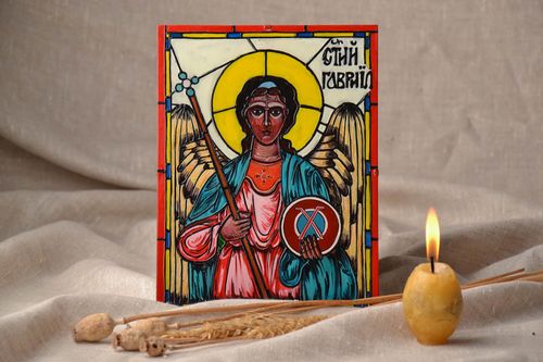 Orthodoxe Ikone Sankt Gabriel - MADEheart.com