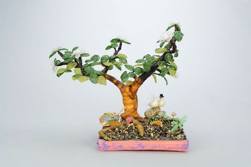 Lámpara de abalorios en forma de árbol - MADEheart.com