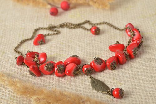 Beautiful handmade beaded necklace metal necklace fashion trends gifts for her - MADEheart.com