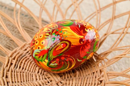 Decoración para Pascua hecha a mano huevo decorado de madera regalo original - MADEheart.com