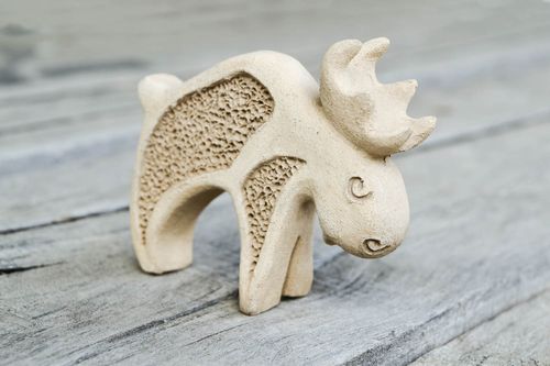 Керамическая свистулька ручной работы лось глиняная игрушка свистулька из глины - MADEheart.com