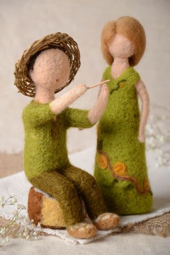 Muñecas artesanales de lana juguetes para decorar la casa regalo para niñas - MADEheart.com