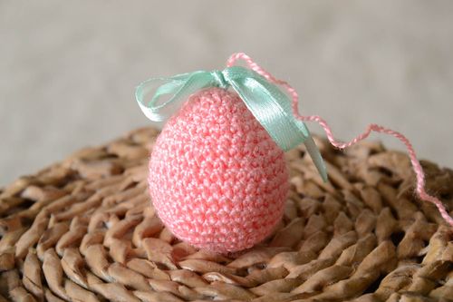 Unusual handmade Easter wall hanging crochet egg house and home gift ideas - MADEheart.com