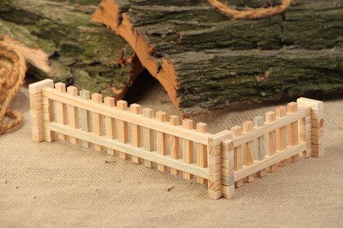 Деревянный конструктор забор хэнд мэйд развивающая  экологически чистая игрушка - MADEheart.com