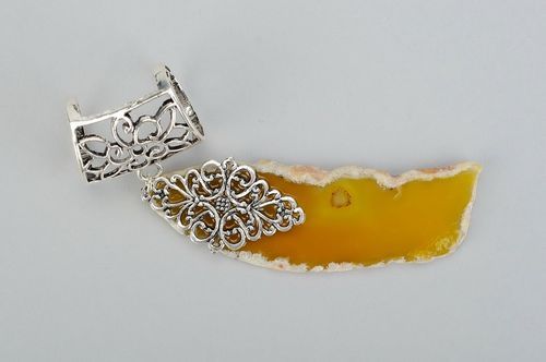Tenedor para bufanda con ágata - MADEheart.com