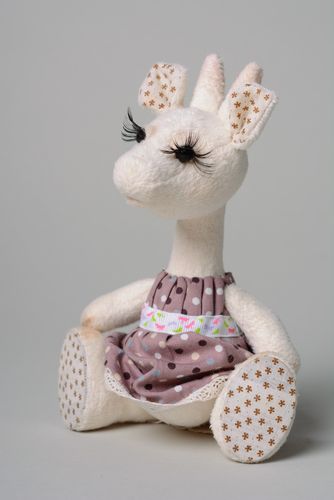 Handmade plush toy nanny-goat for children - MADEheart.com