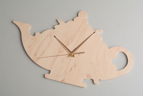 Horloge décorative théière ébauche à décorer - MADEheart.com